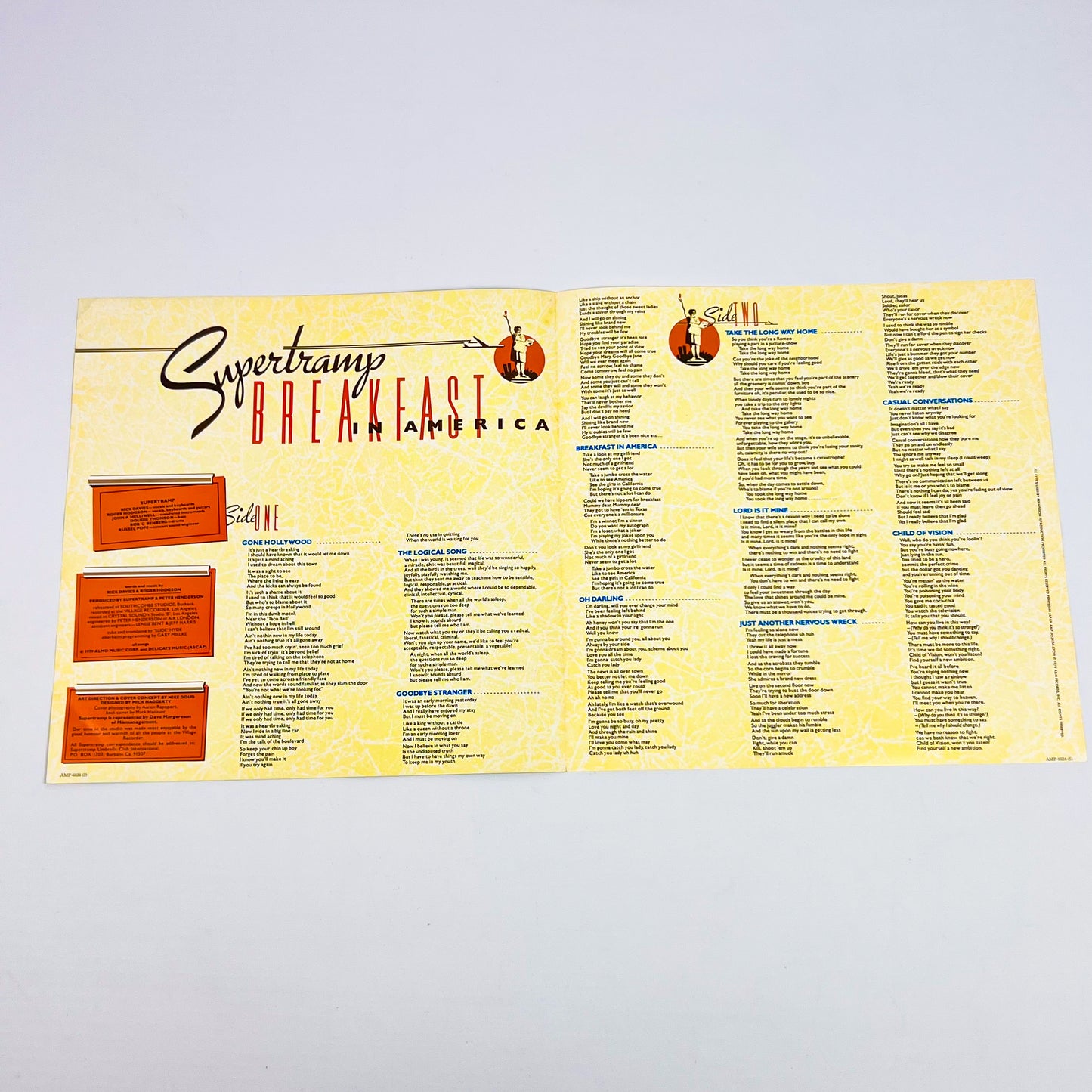 SUPERTRAMP – Breakfast In America 1ª Edizione Giapponese –  A&M AMP-6034 1979