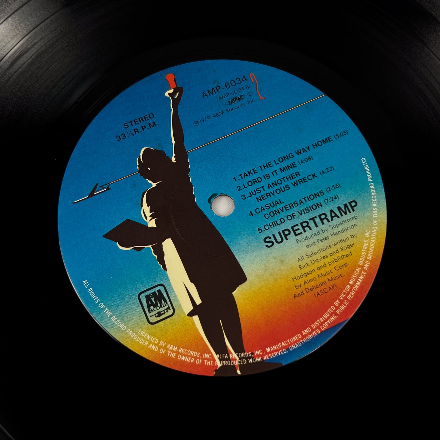 SUPERTRAMP – Breakfast In America 1ª Edizione Giapponese –  A&M AMP-6034 1979