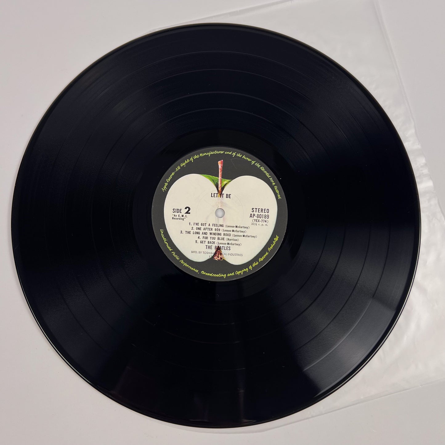 THE BEATLES – Let It Be Stampa Giapponese "Premio Vincitore Oscar" – Apple AP-80189 1971