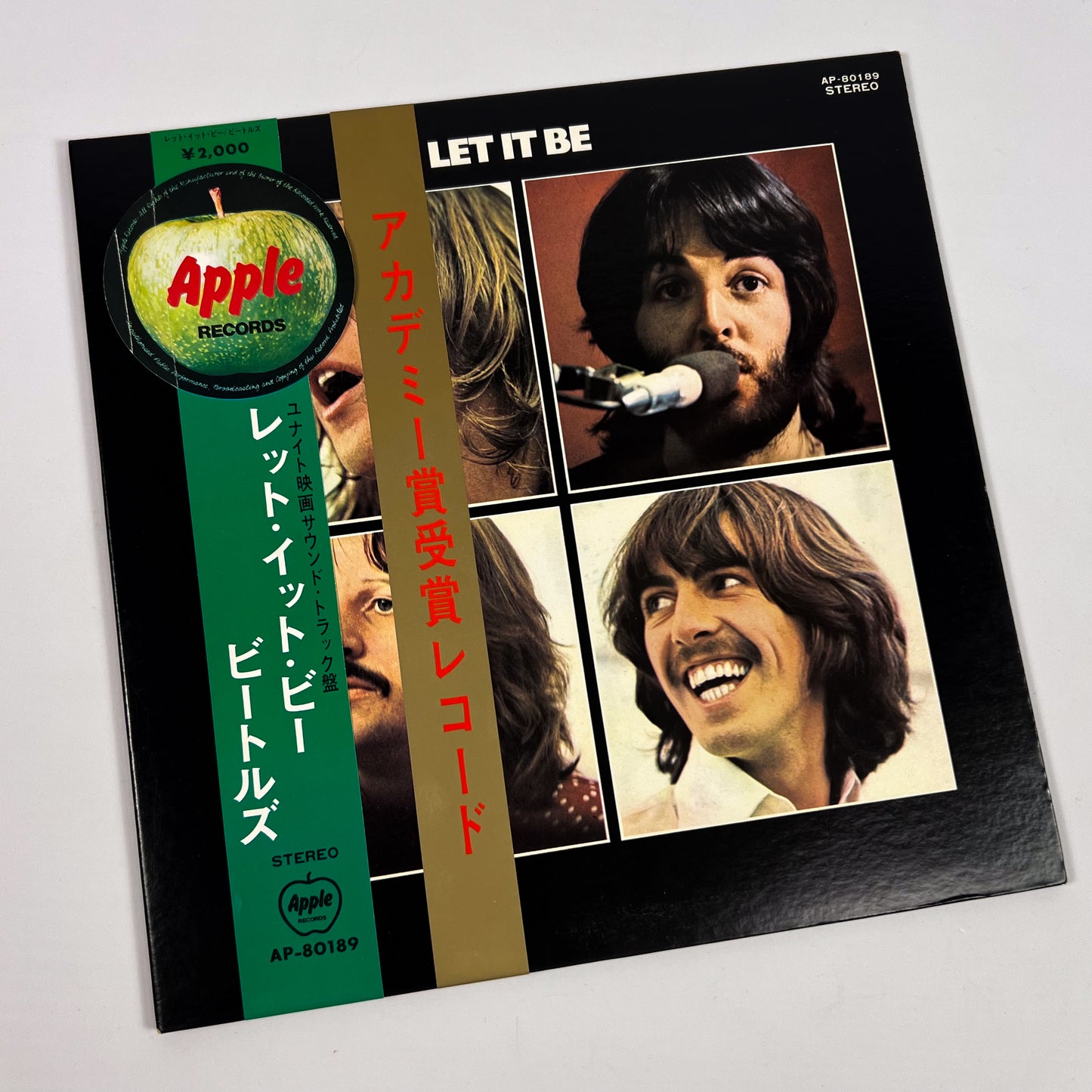 THE BEATLES – Let It Be Stampa Giapponese "Premio Vincitore Oscar" – Apple AP-80189 1971