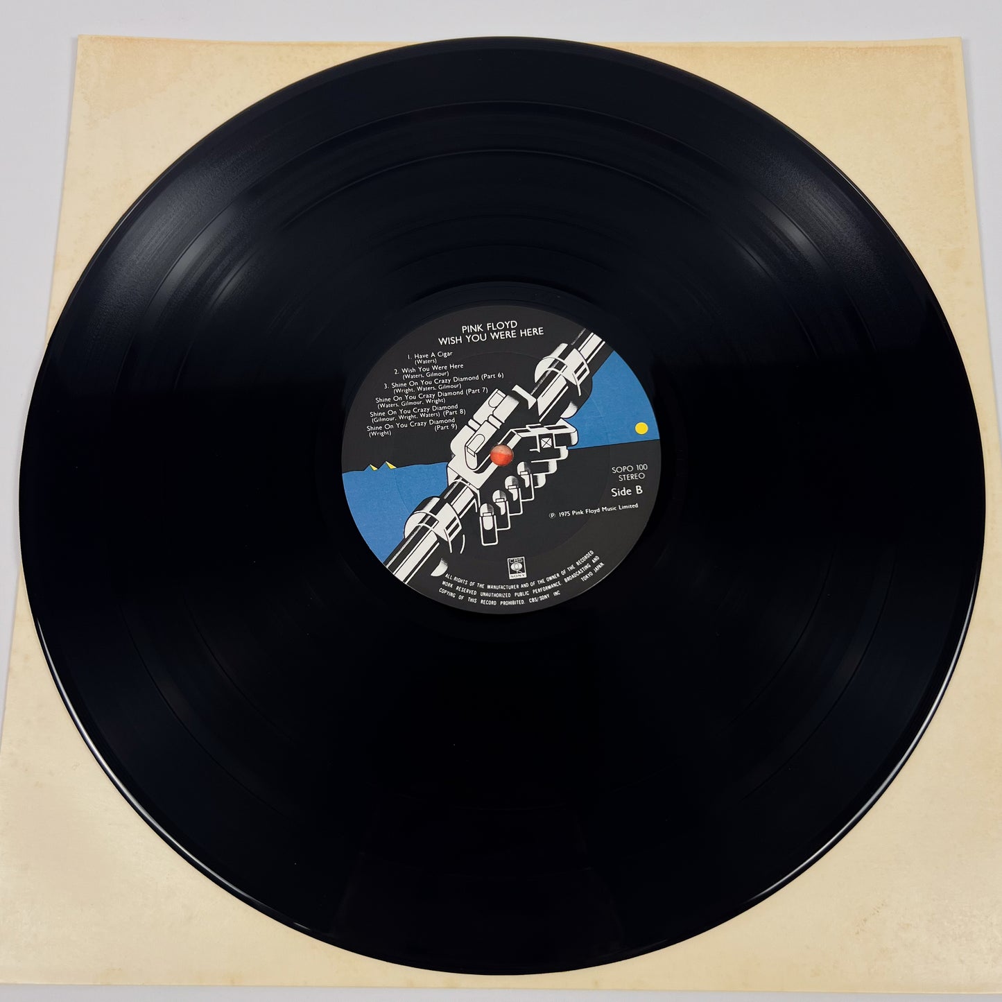 PINK FLOYD – Wish You Were Here 1ª Edizione Giapponese “Cream Cover” – CBS SOPO-100 1975