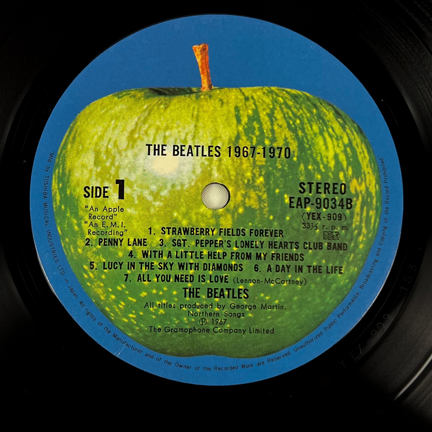 THE BEATLES – 1967-1970 Pressage japonais 2LP - Apple EAP-9034B 1973