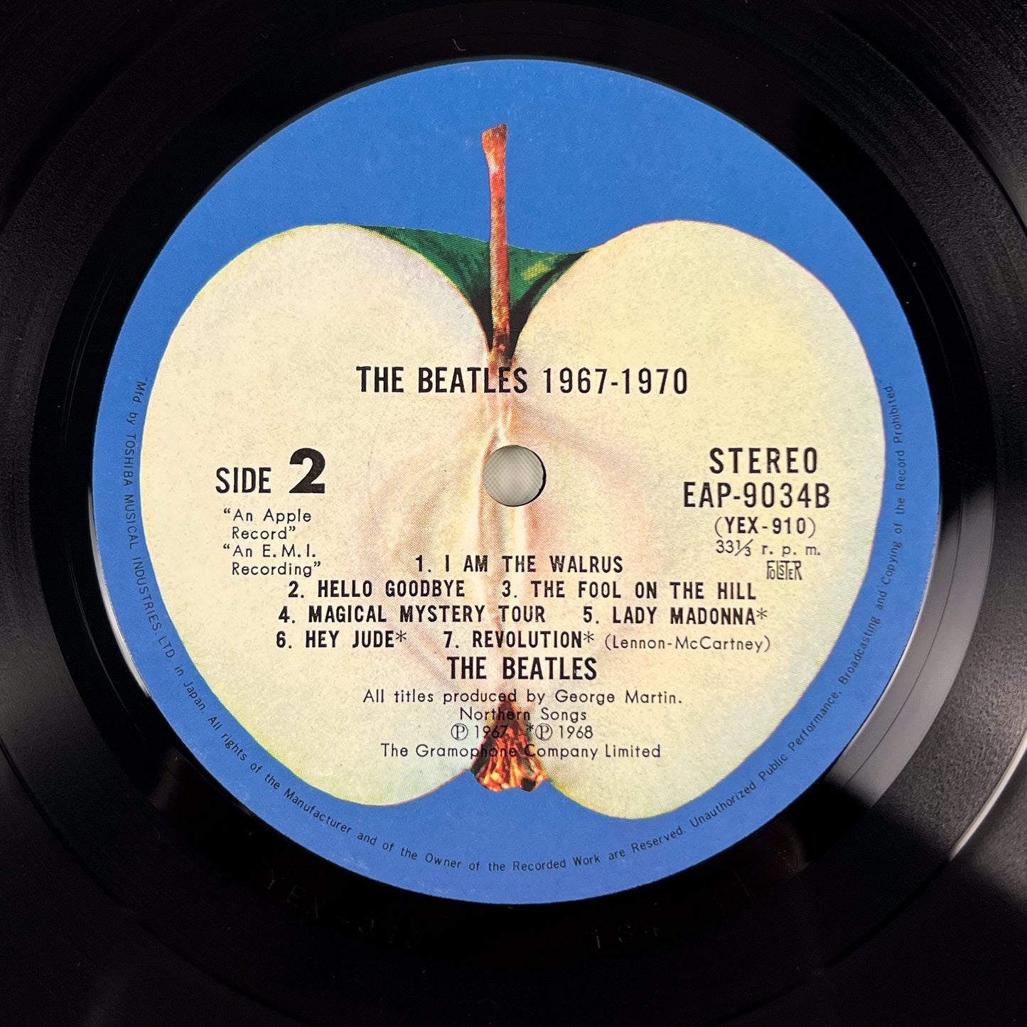THE BEATLES – 1967-1970 Pressage japonais 2LP - Apple EAP-9034B 1973