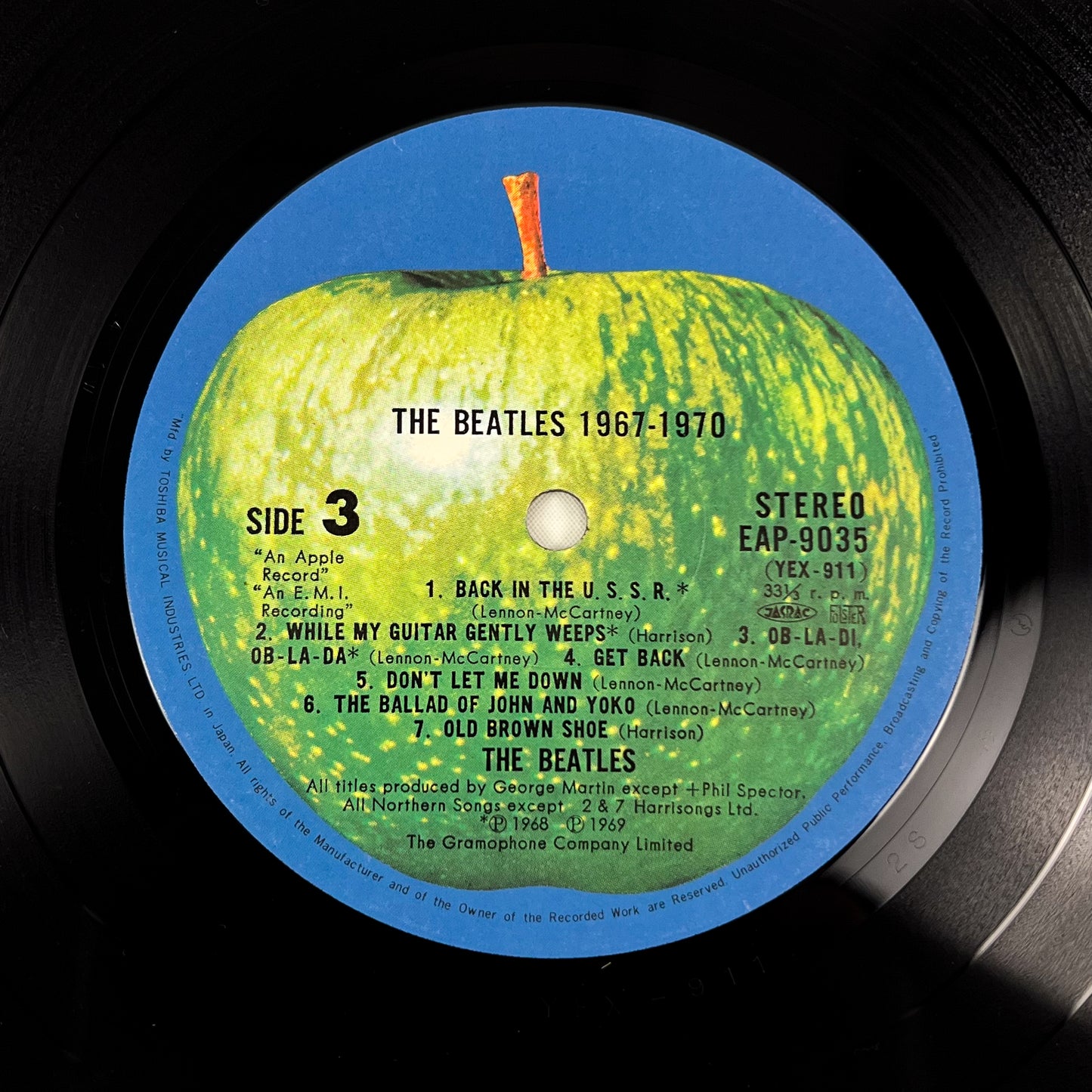 THE BEATLES – 1967-1970 Pressage japonais 2LP - Apple EAP-9034B 1973