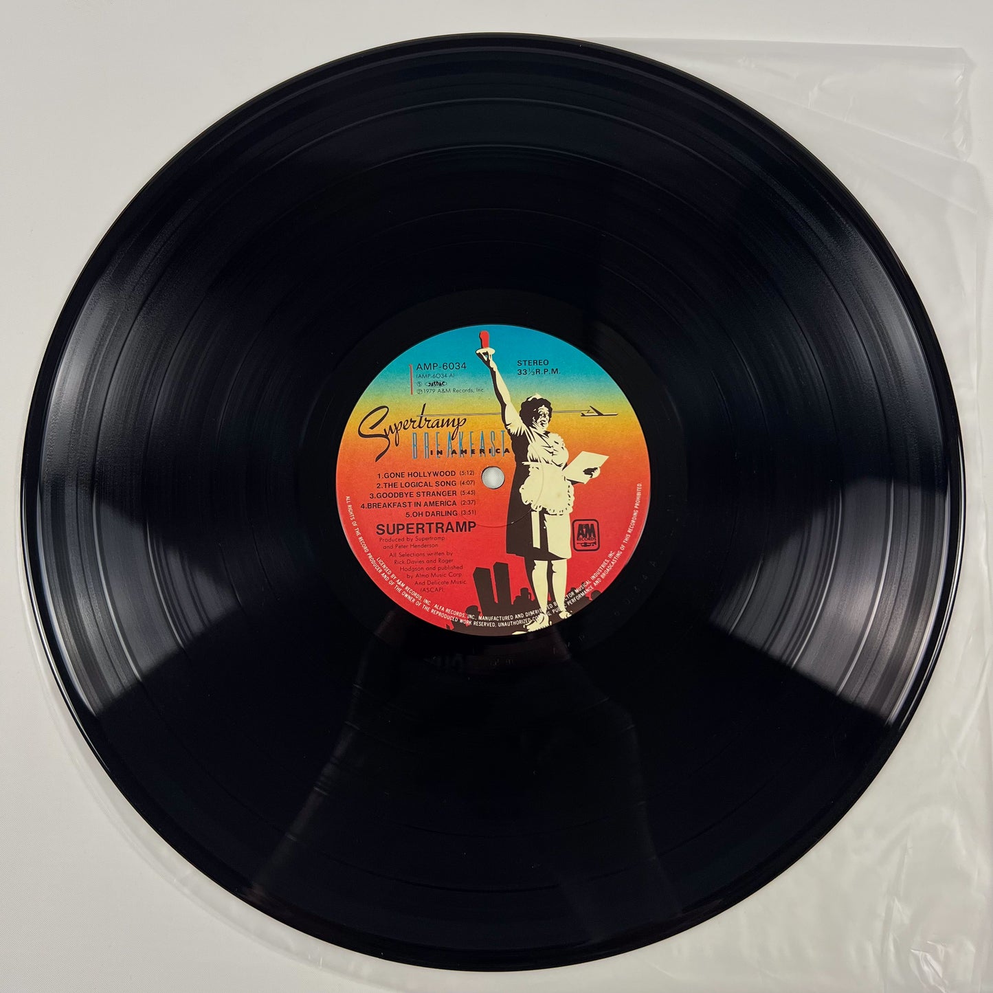 SUPERTRAMP – Breakfast In America 1st Japanese Edition – A&M AMP-6034 1979