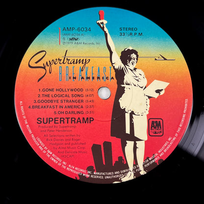 SUPERTRAMP – Breakfast In America 1st Japanese Edition – A&M AMP-6034 1979