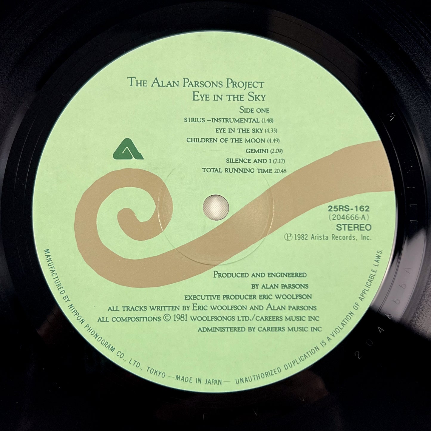 THE ALAN PARSONS PROJECT – Eye In The Sky 1st Japanese Edition - Arista 25RS-162 1982