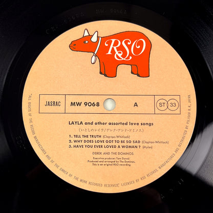 DEREK AND THE DOMINOS – Layla And Other Assorted Love Songs 2LP Japanese pressing - RSO/Polydor MW 9067/8 1975