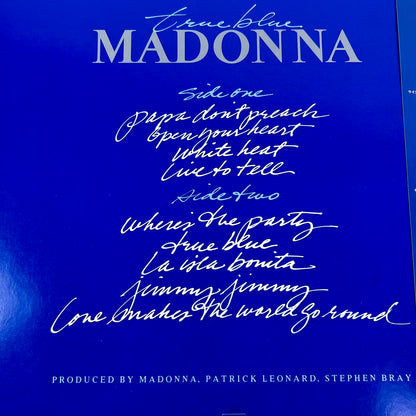 MADONNA – True Blue 1ª Edizione Giapponese - Warner/Pioneer P-13310 1986 - POSTER