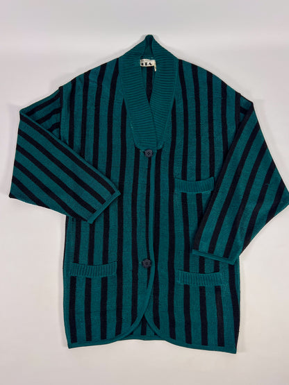 Cardigan a righe anni '70