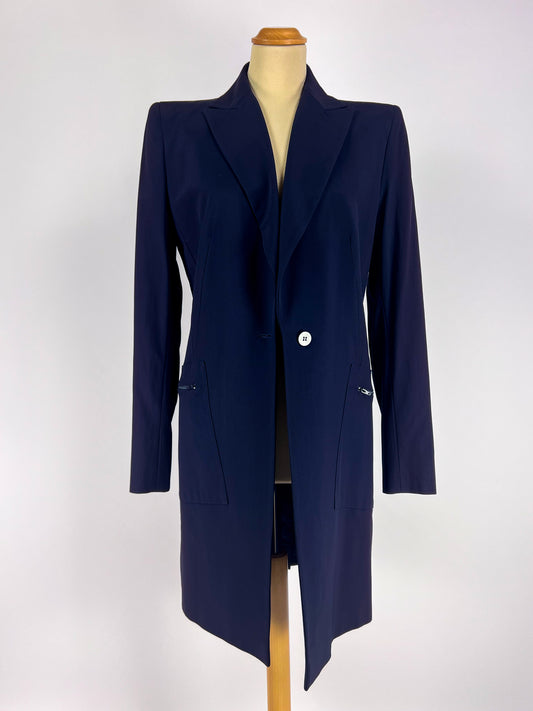 Cappotto Trussardi blu navy vintage