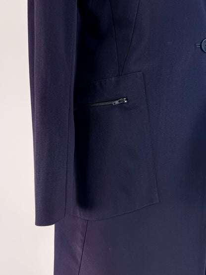 Cappotto Trussardi blu navy vintage