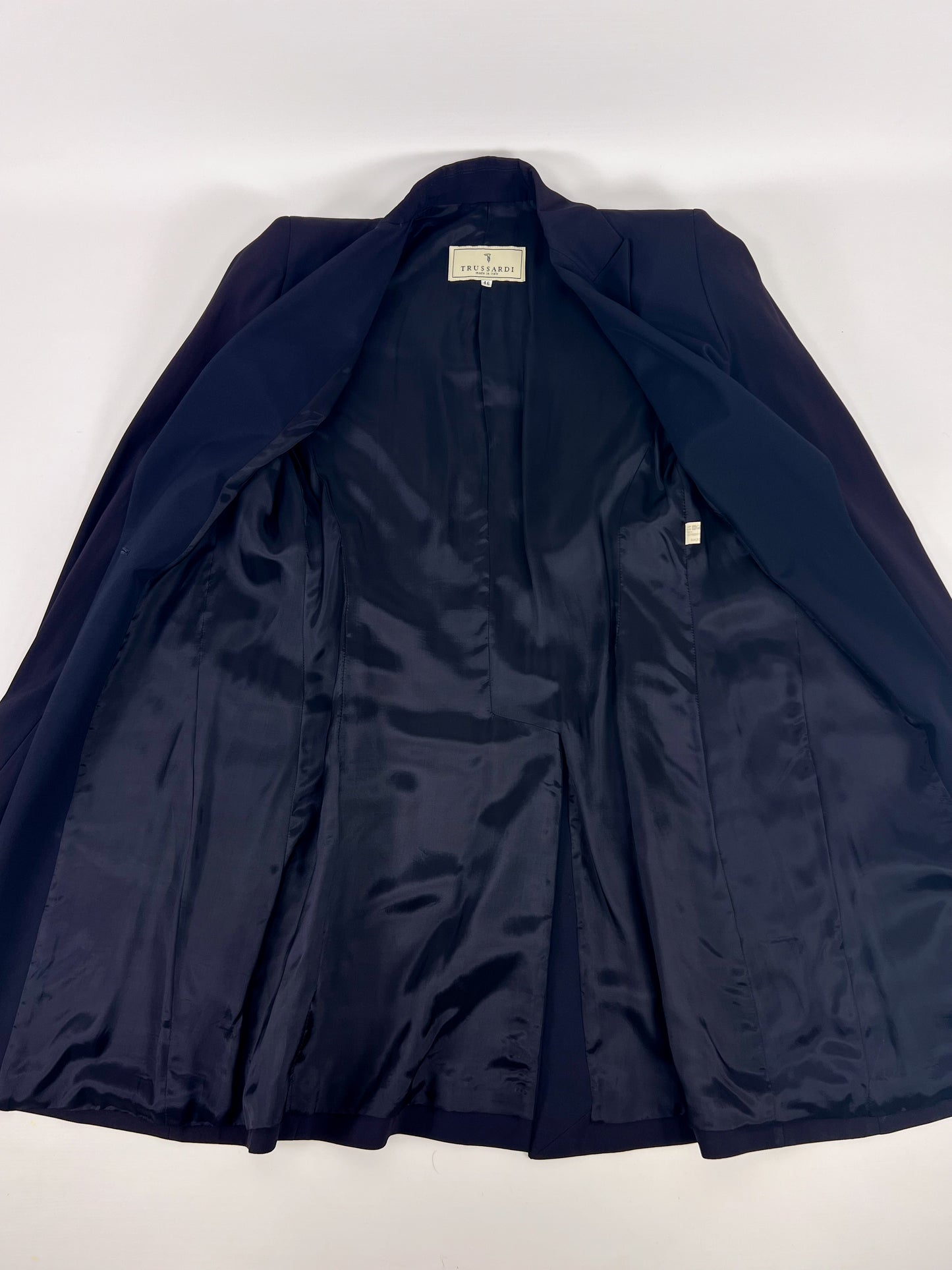 Cappotto Trussardi blu navy vintage
