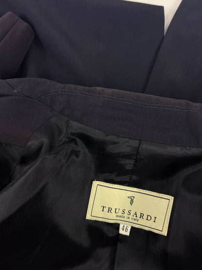 Cappotto Trussardi blu navy vintage