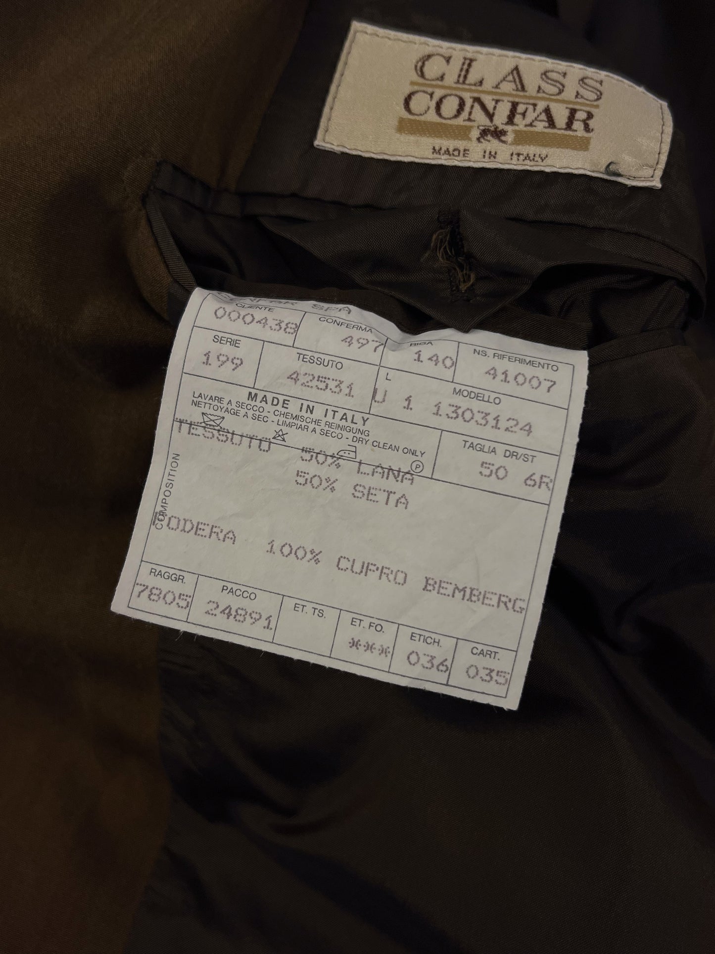 Giacca Class Confar in Lana & Seta vintage