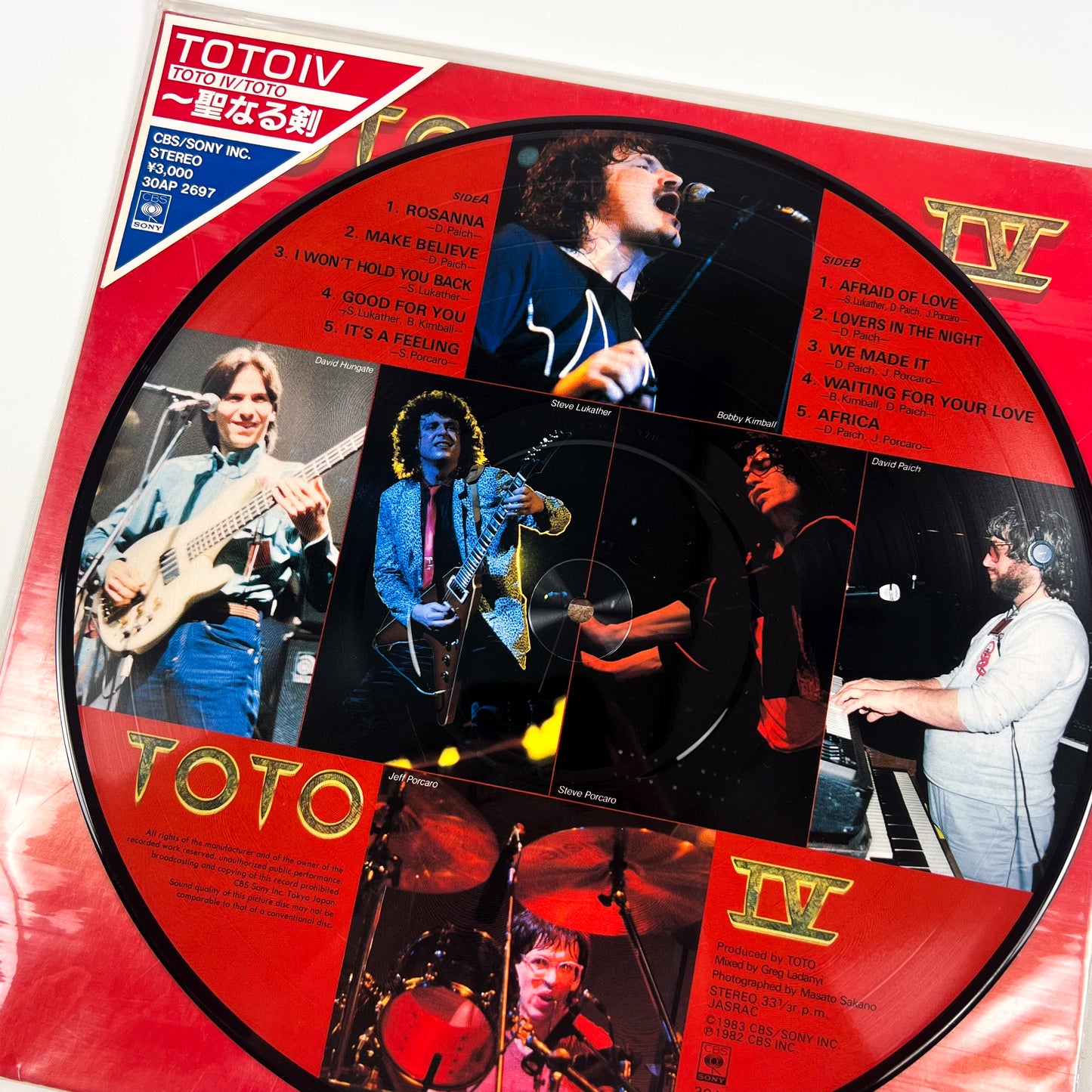 TOTO – Toto IV Picture Disc Esclusiva Giapponese - CBS/Sony 30AP2697 1983