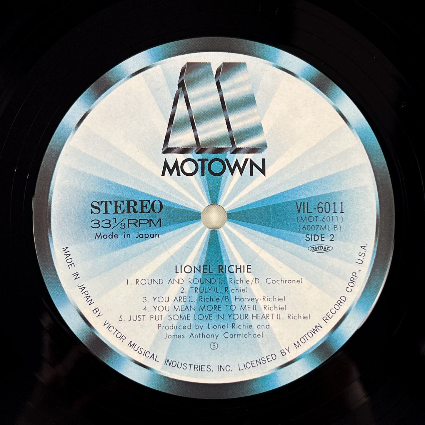 LIONEL RICHIE – Lionel Richie 1ª Edizione Giapponese - Motown VIL-6011 1982