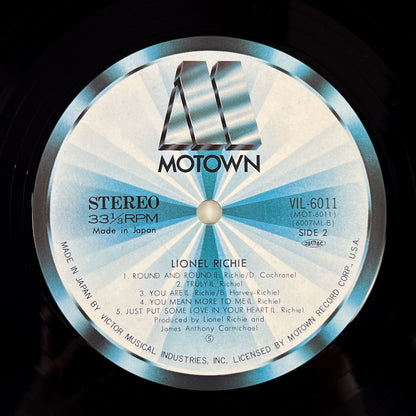 LIONEL RICHIE – Lionel Richie 1ª Edizione Giapponese - Motown VIL-6011 1982