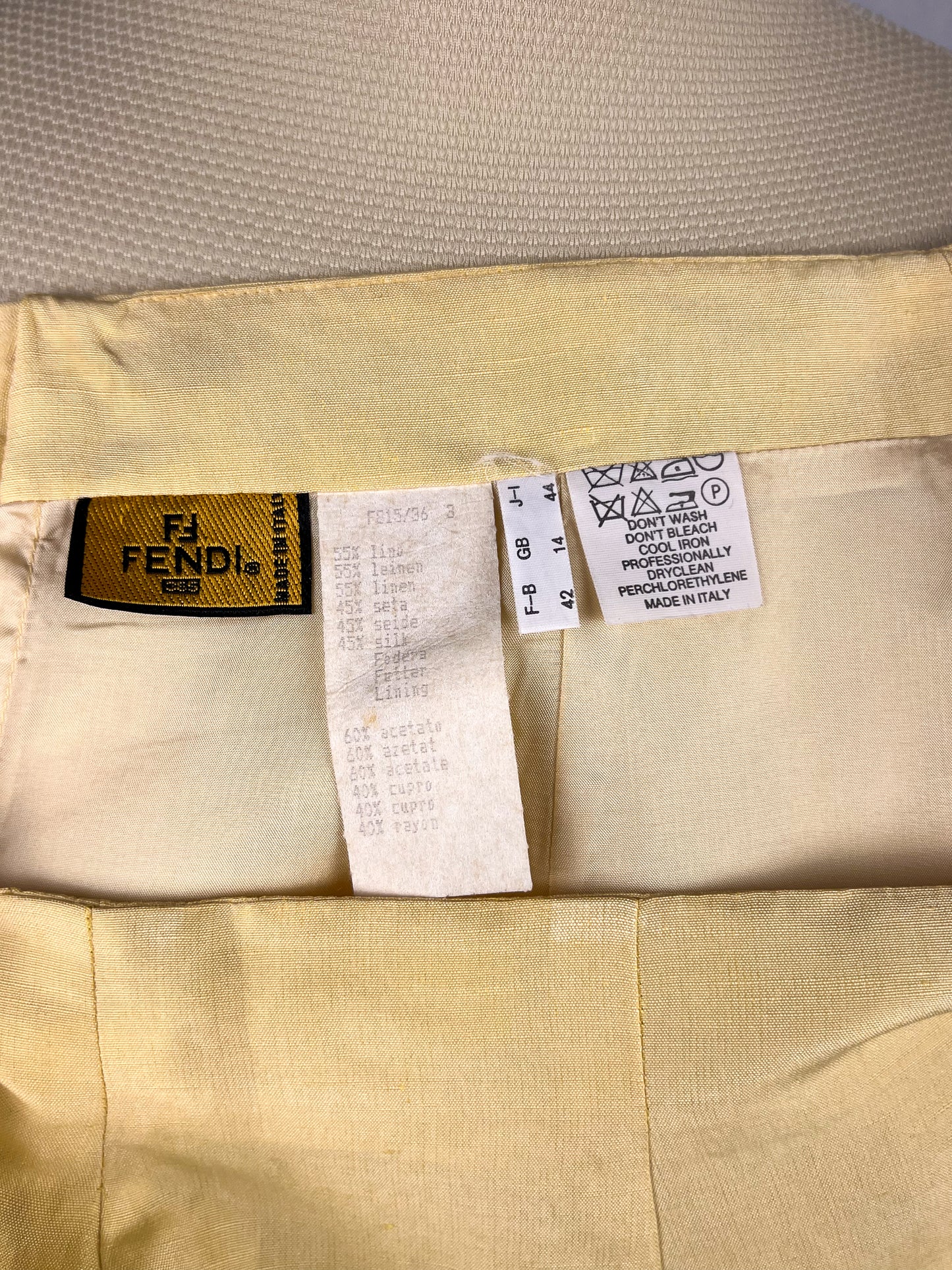 Tailleur Fendi 365 in Lino e Seta vintage