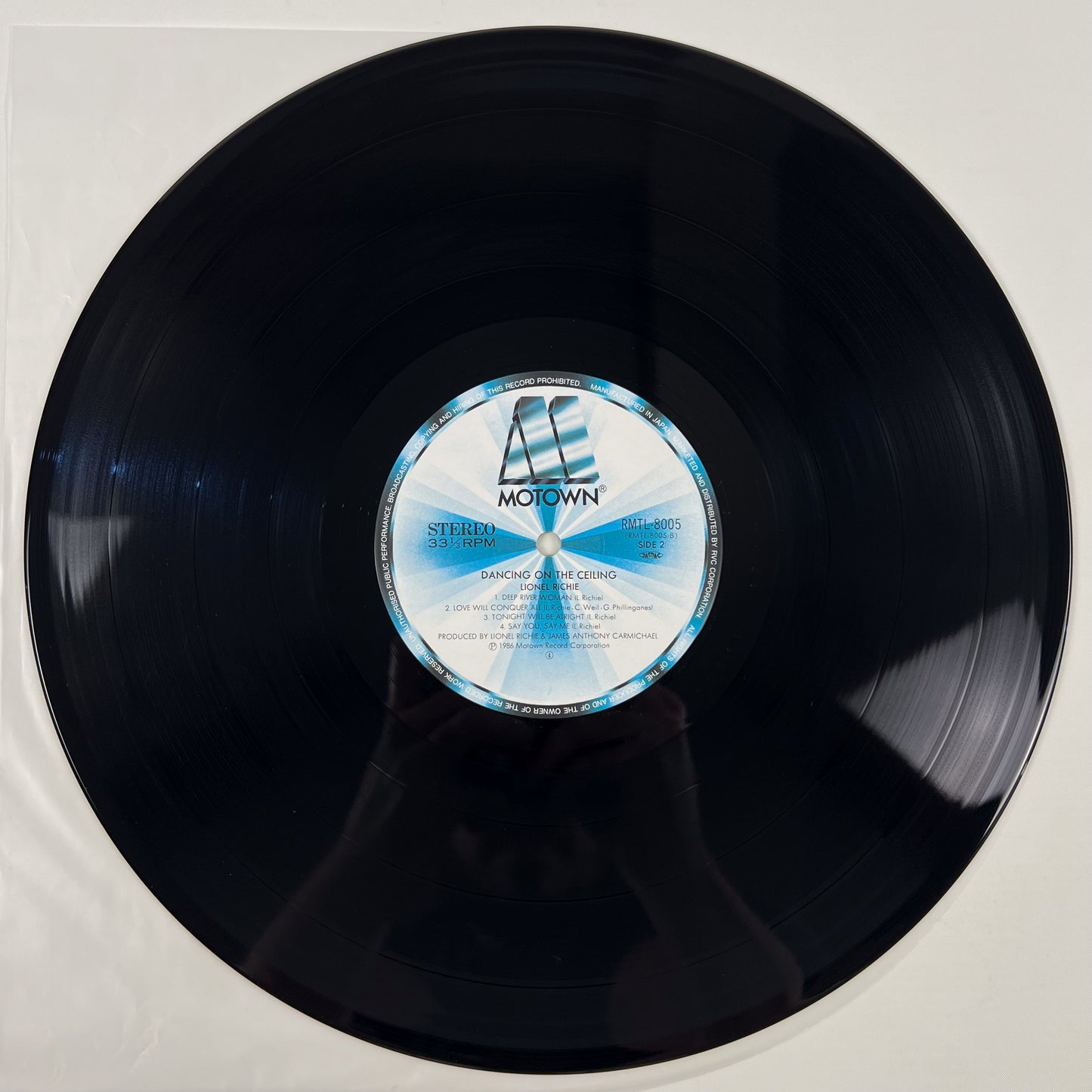 LIONEL RICHIE – Dancing On The Ceiling 1re édition japonaise - Motown RMTL-8005 1986