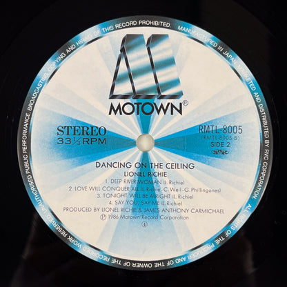 LIONEL RICHIE – Dancing On The Ceiling 1re édition japonaise - Motown RMTL-8005 1986