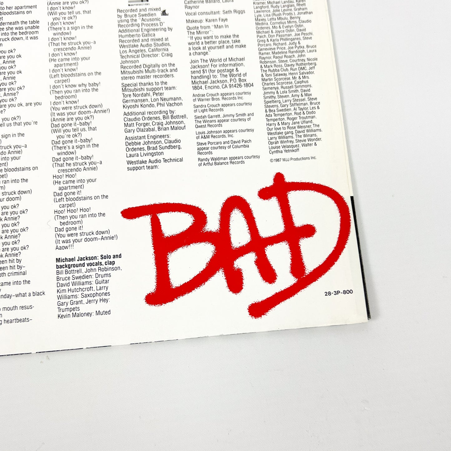 MICHAEL JACKSON – Bad 1ª Edizione Giapponese – Epic 28·3P-800 1987