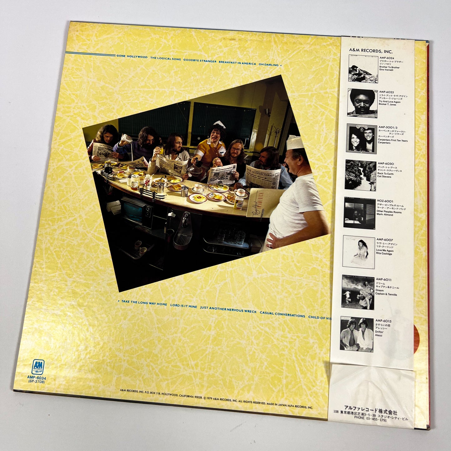 SUPERTRAMP – Breakfast in America 1ª Edizione Giapponese  – A&M AMP-6034 1979 RARO OBI BIANCO