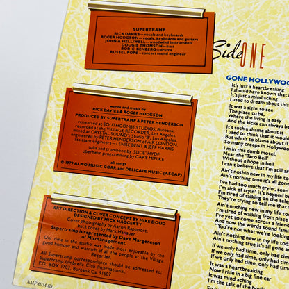 SUPERTRAMP – Breakfast in America 1ª Edizione Giapponese  – A&M AMP-6034 1979 RARO OBI BIANCO