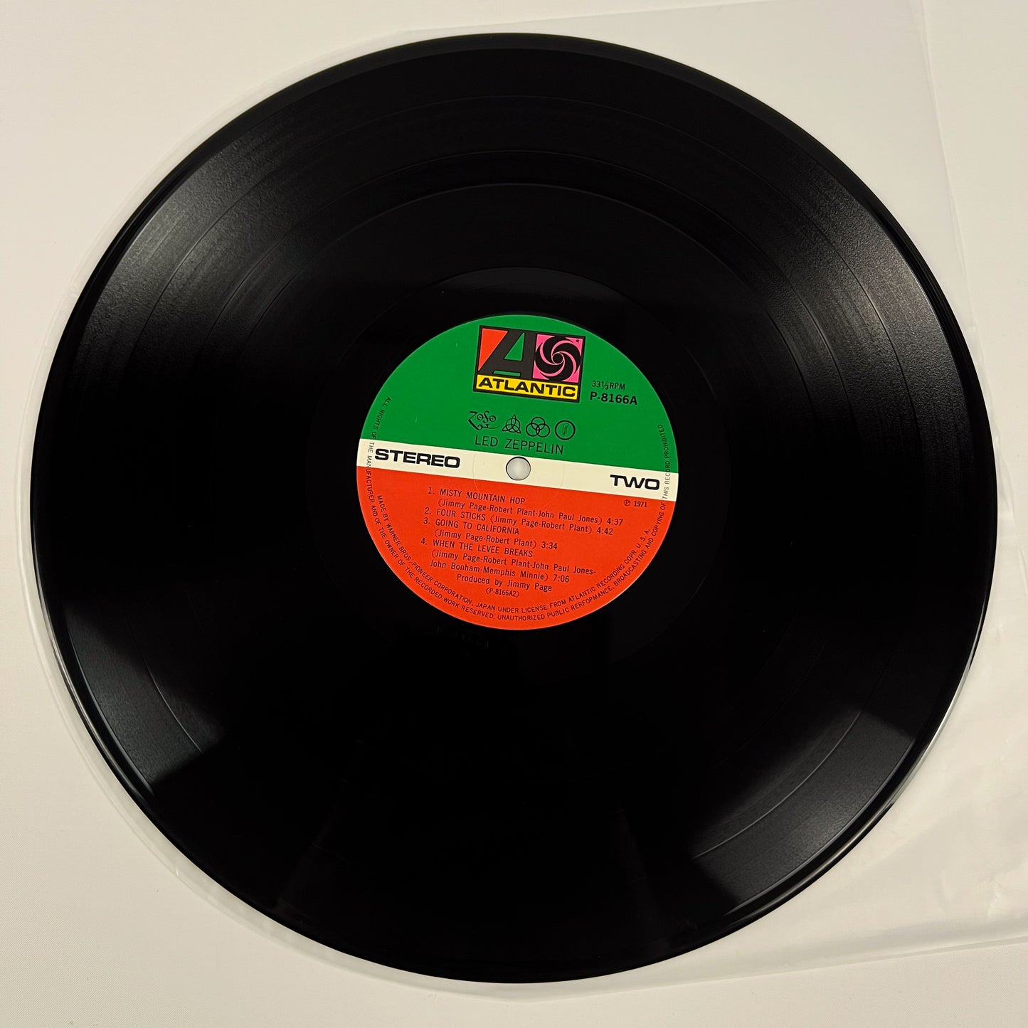 LED ZEPPELIN IV - 1ª Edizione Giapponese – Atlantic P-8166A 1971