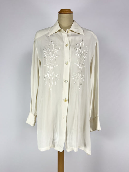 Camicia Ricamata in Seta anni '80