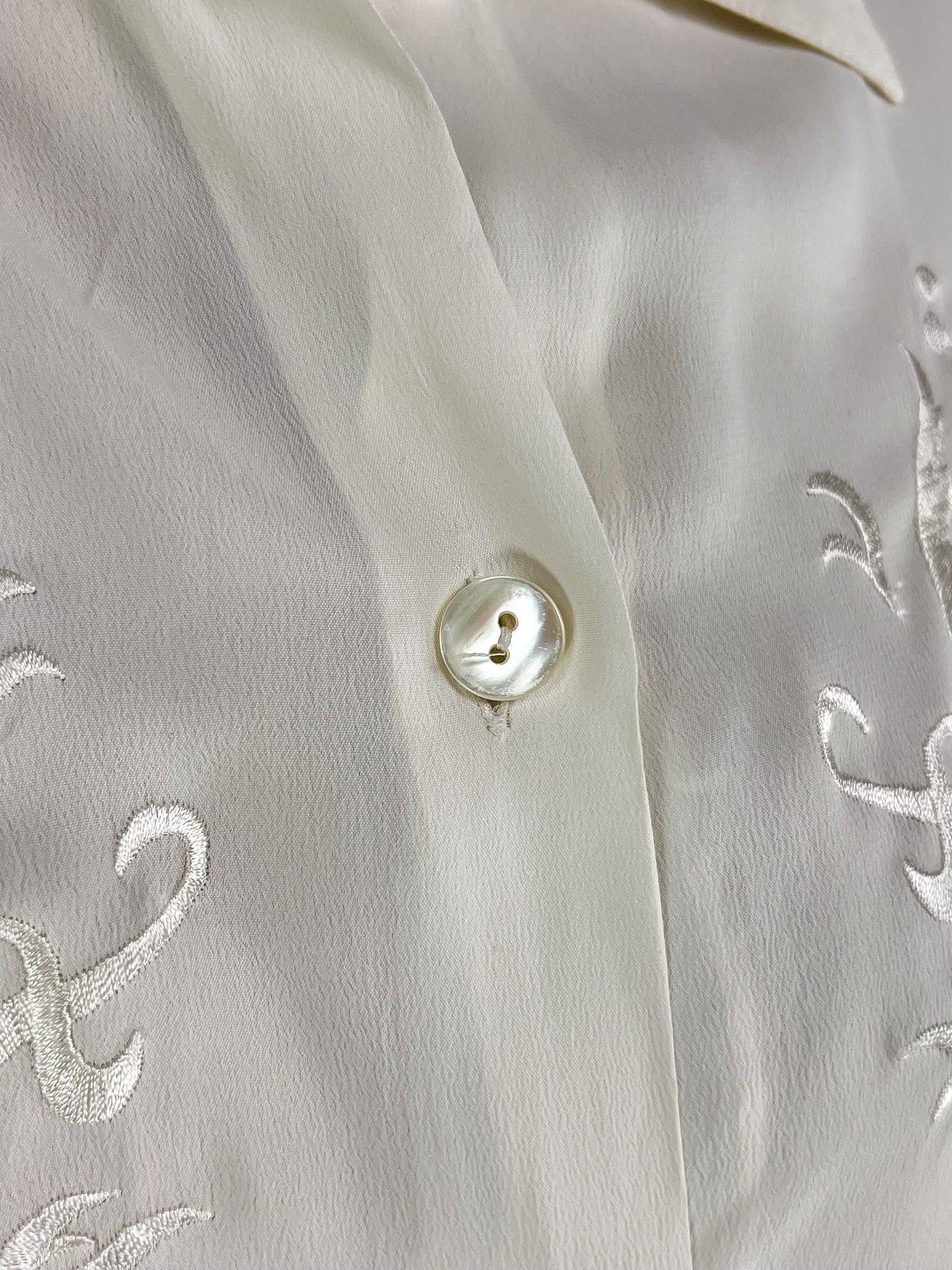 Camicia Ricamata in Seta anni '80