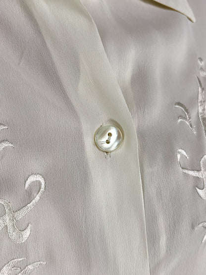 Camicia Ricamata in Seta anni '80