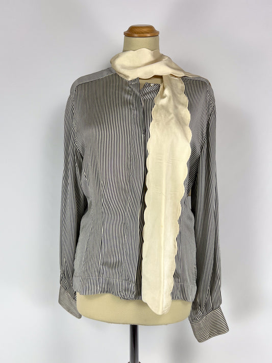 Camicia a Righe in Pura Seta anni '80