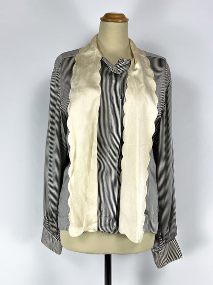 Camicia a Righe in Pura Seta anni '80