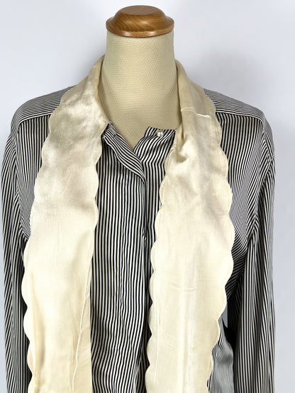Camicia a Righe in Pura Seta anni '80