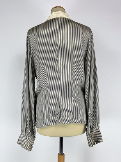 Camicia a Righe in Pura Seta anni '80