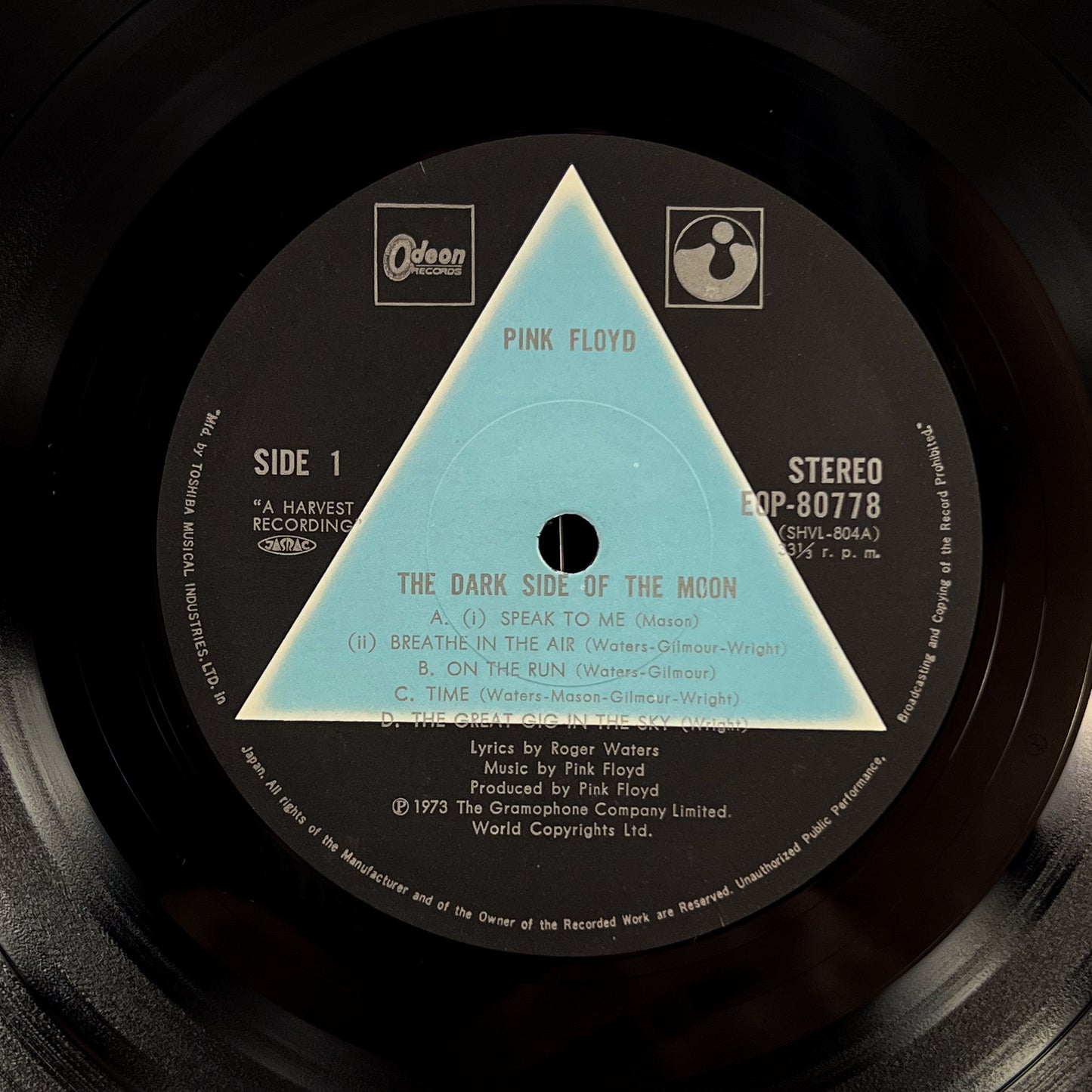 PINK FLOYD – The Dark Side of the Moon 1ª Edizione Giapponese – EMI/Odeon EOP-80778 1973