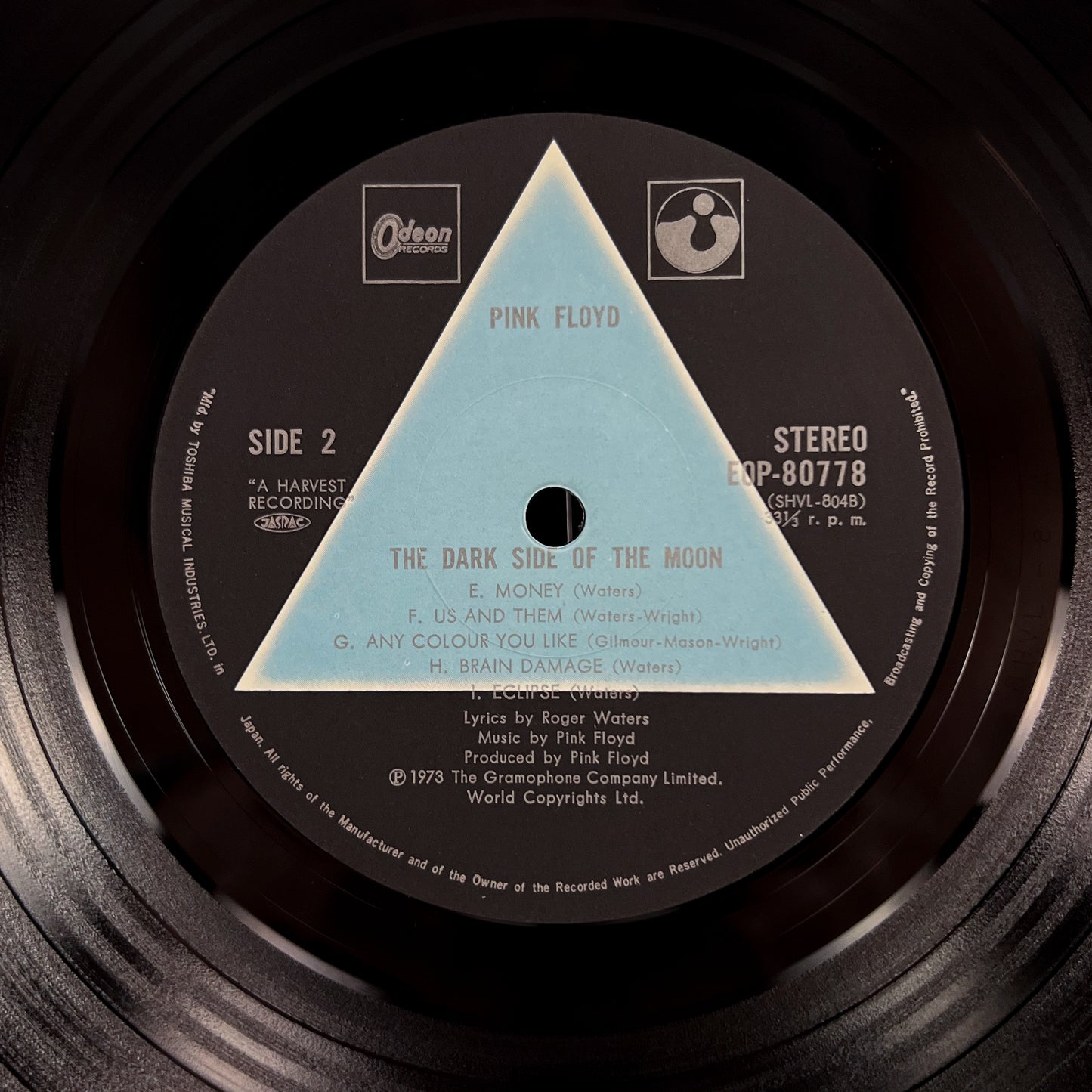 PINK FLOYD – The Dark Side of the Moon 1ª Edizione Giapponese – EMI/Odeon EOP-80778 1973
