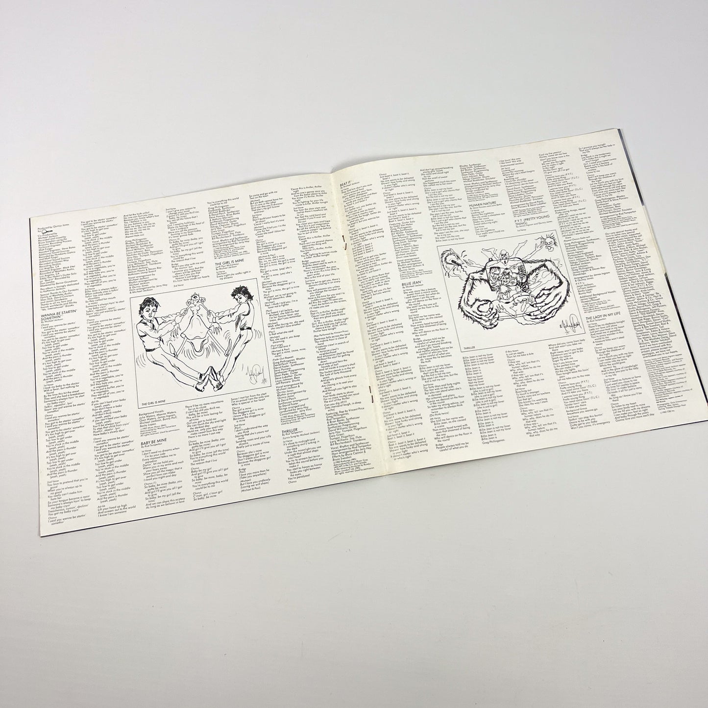 MICHAEL JACKSON – Thriller –  1ª Edizione Giapponese Epic 25 3P-399 1982 – POSTER / BOLLINO NERO