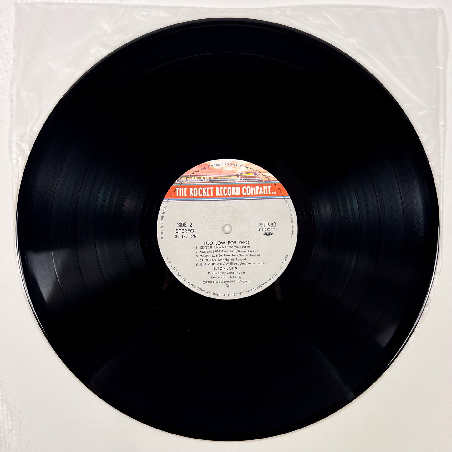 ELTON JOHN – Too Low For Zero 1ª Edizione Giapponese - Rocket Record Company 25PP-90 1983