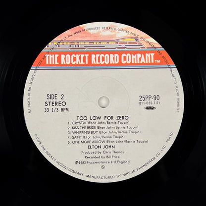 ELTON JOHN – Too Low For Zero 1ª Edizione Giapponese - Rocket Record Company 25PP-90 1983