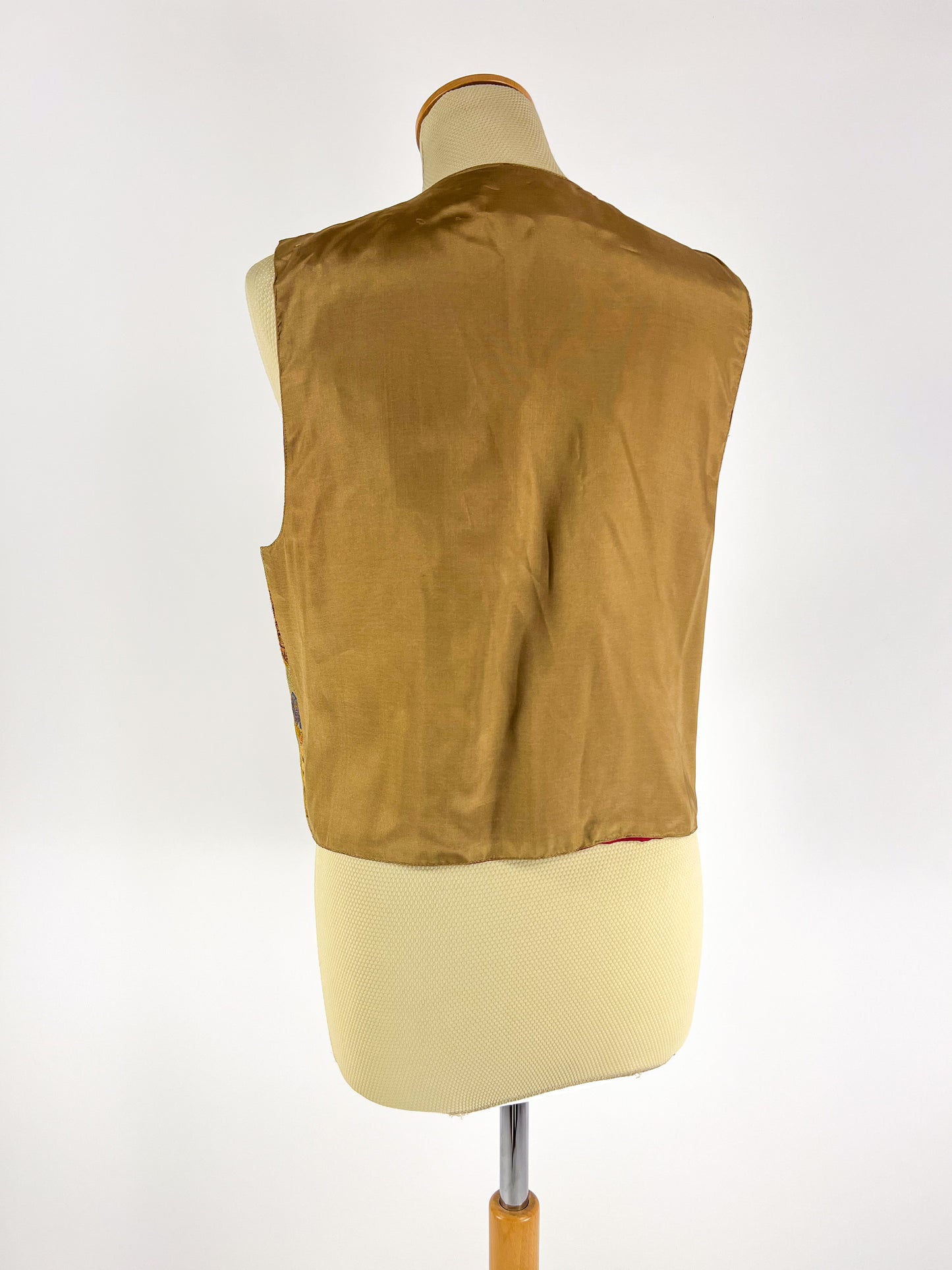 Gilet Allison jacquard floreale anni '70