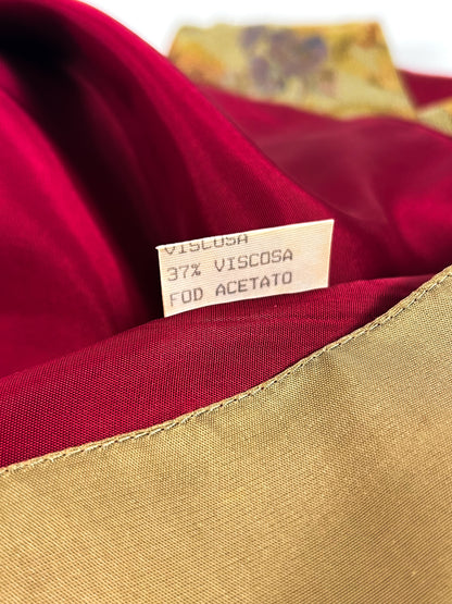 Gilet Allison jacquard floreale anni '70