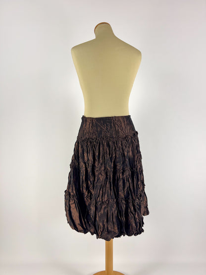 Gonna Vanilla Pop Y2K in taffetà arricciato