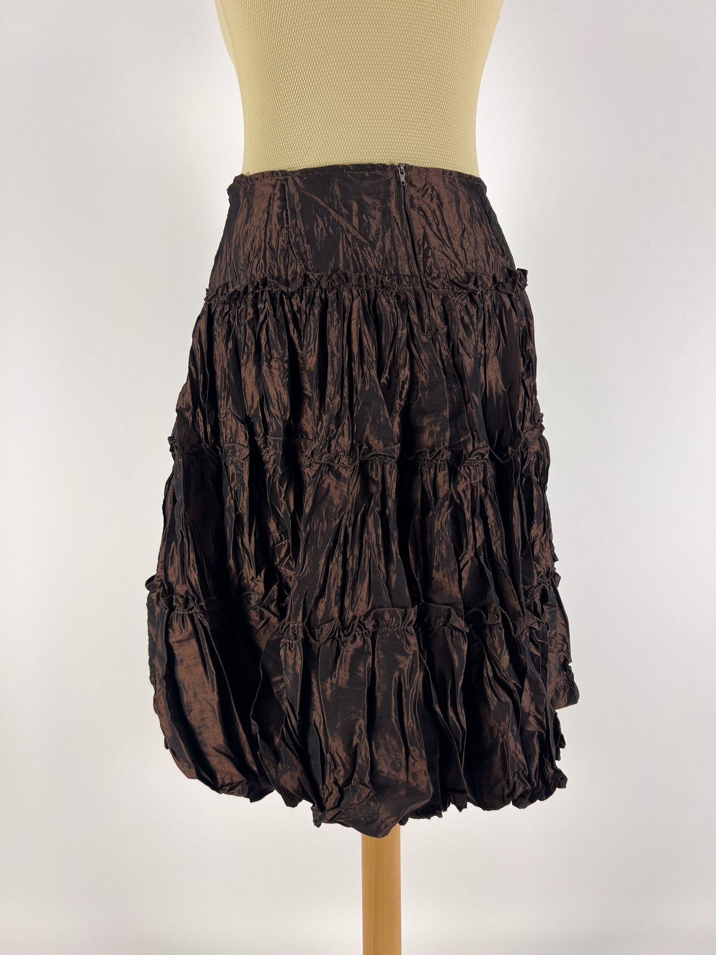 Gonna Vanilla Pop Y2K in taffetà arricciato