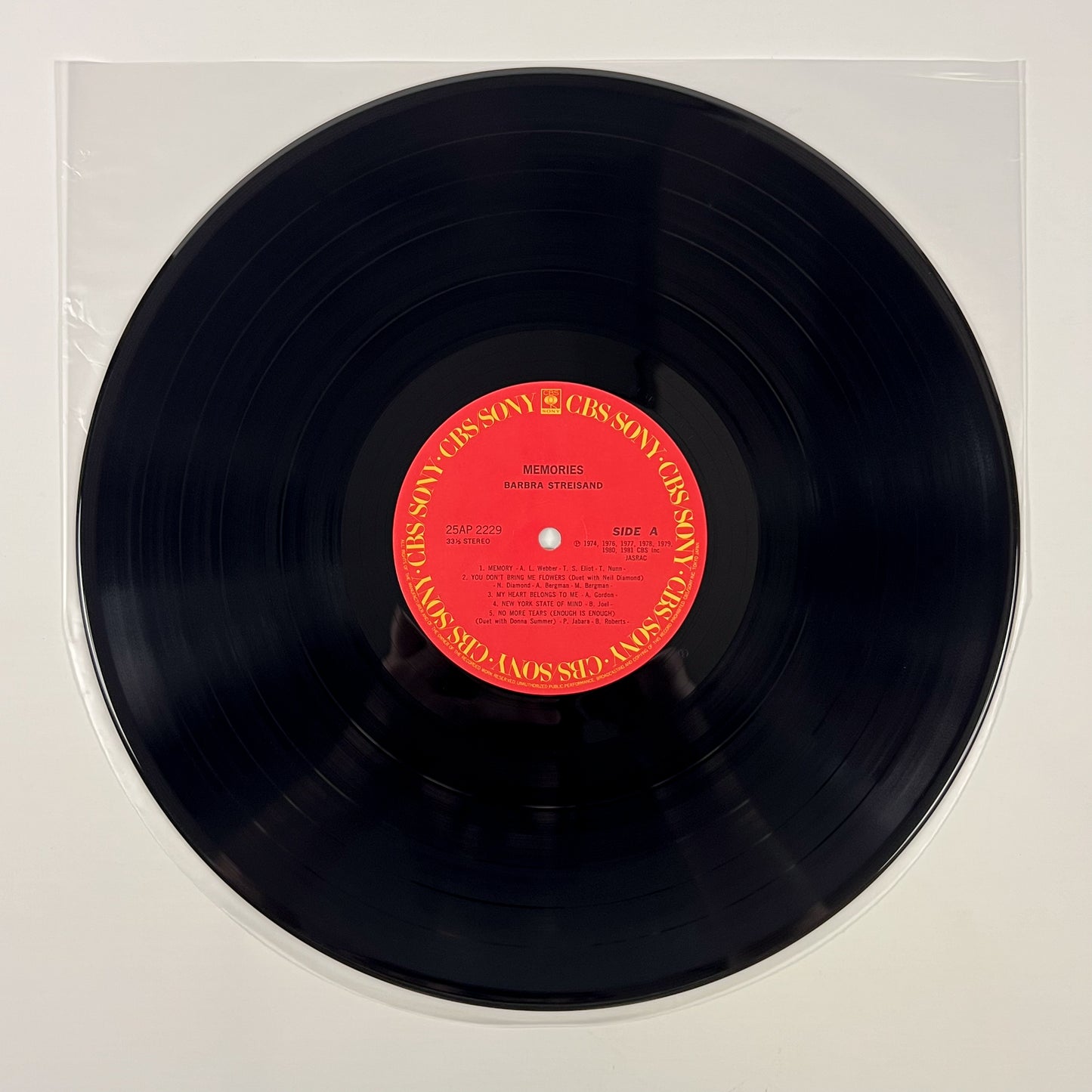 BARBRA STREISAND – Memories 1ª Edizione Giapponese - CBS/Sony 25AP-2229 1981