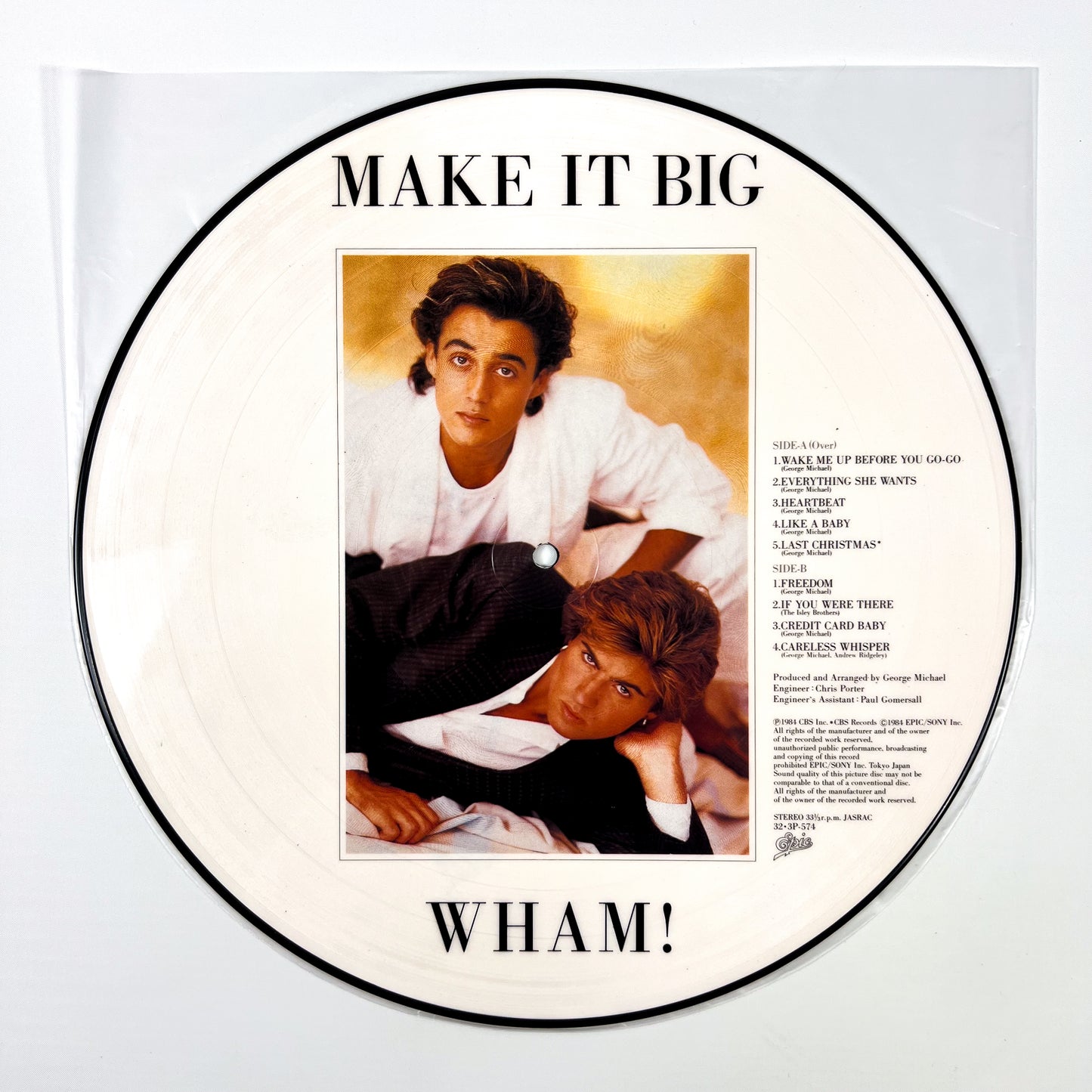 WHAM! – Make It Big Picture Disc Esclusiva Giapponese - Epic/Sony 32·3P-574 1984