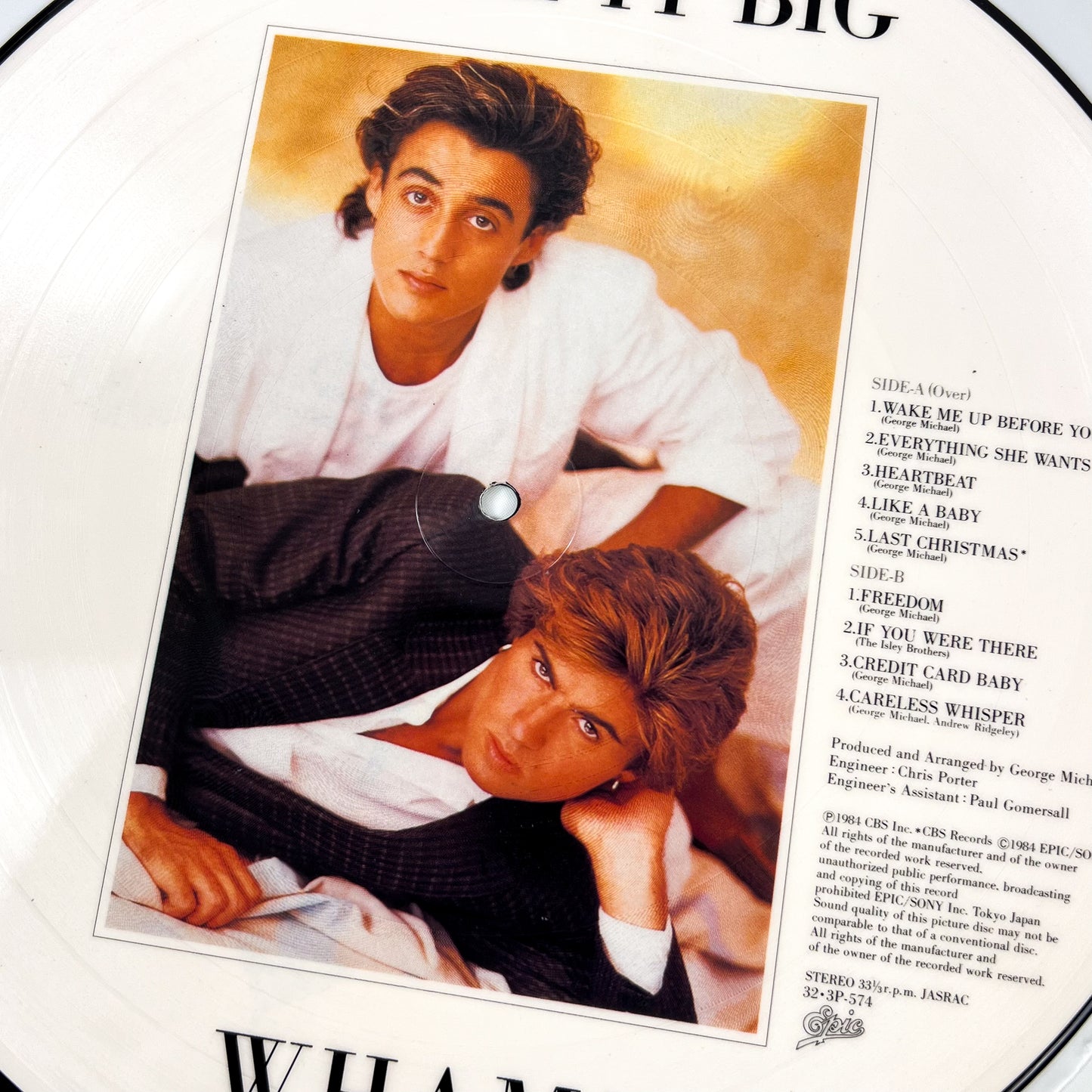 WHAM! – Make It Big Picture Disc Esclusiva Giapponese - Epic/Sony 32·3P-574 1984
