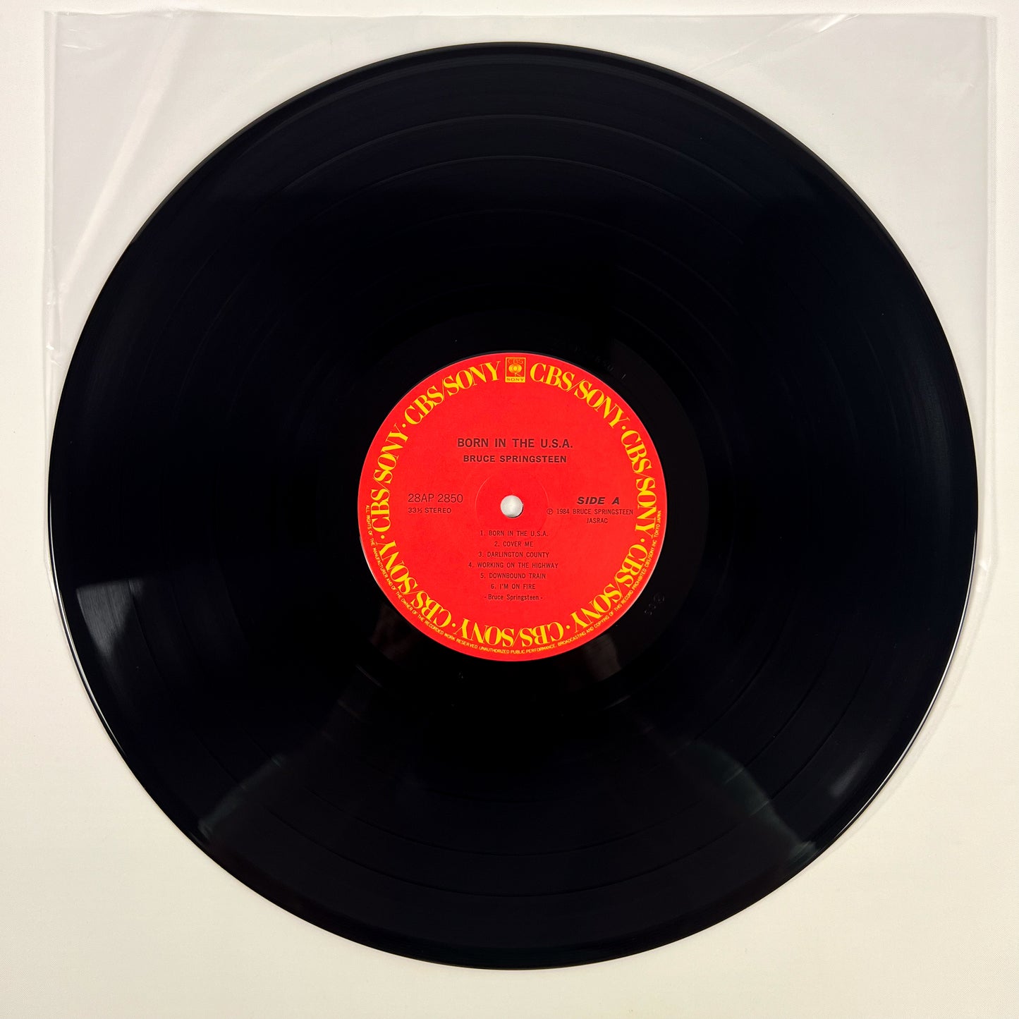 BRUCE SPRINGSTEEN – Born In The U.S.A. Prima Stampa Giapponese 28AP 2850 1984 OBI SHRINK PROMO