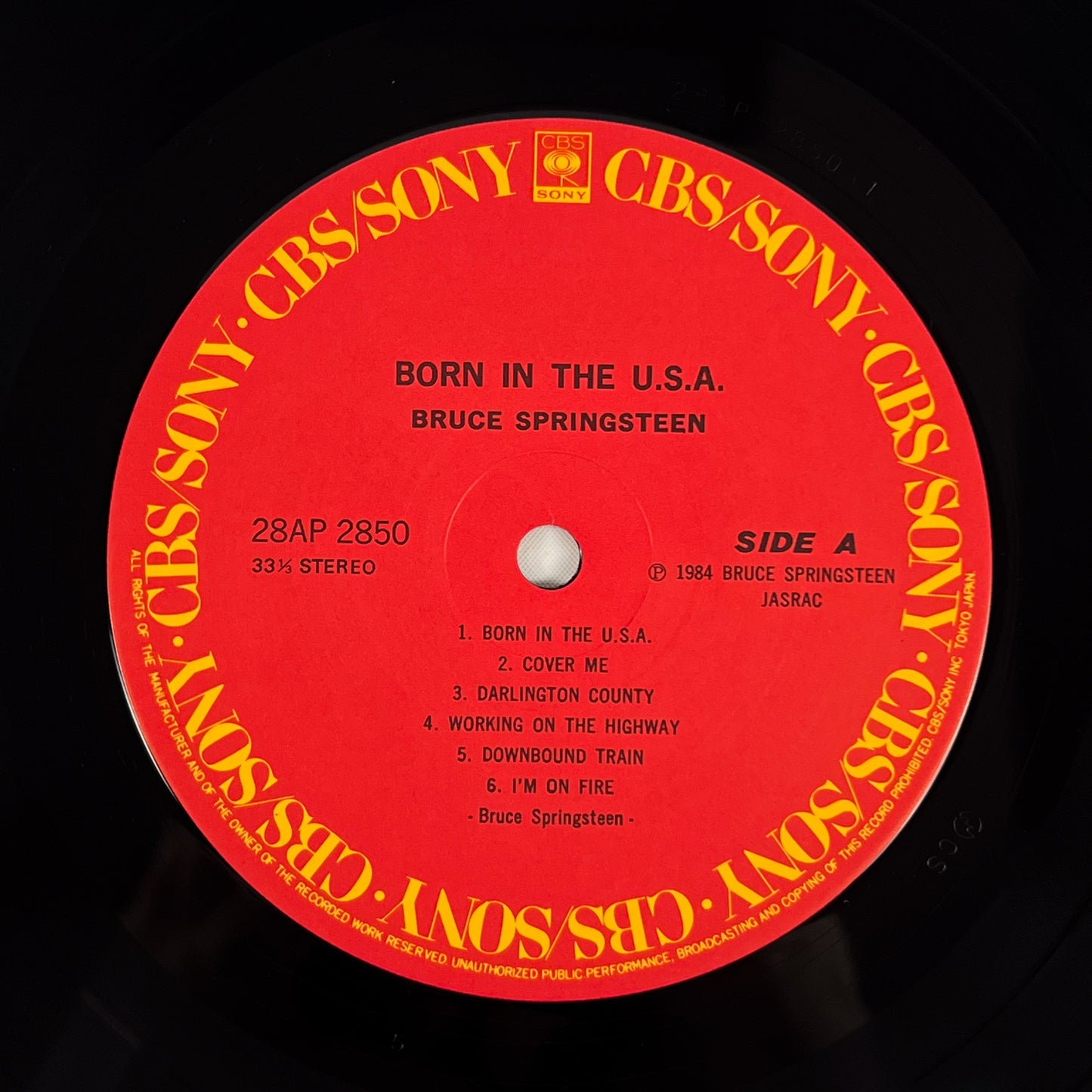 BRUCE SPRINGSTEEN – Born In The U.S.A. Prima Stampa Giapponese 28AP 2850 1984 OBI SHRINK PROMO